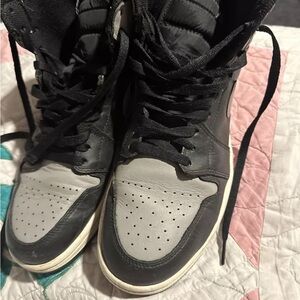 Jordan Black and Gray Men's Shoes